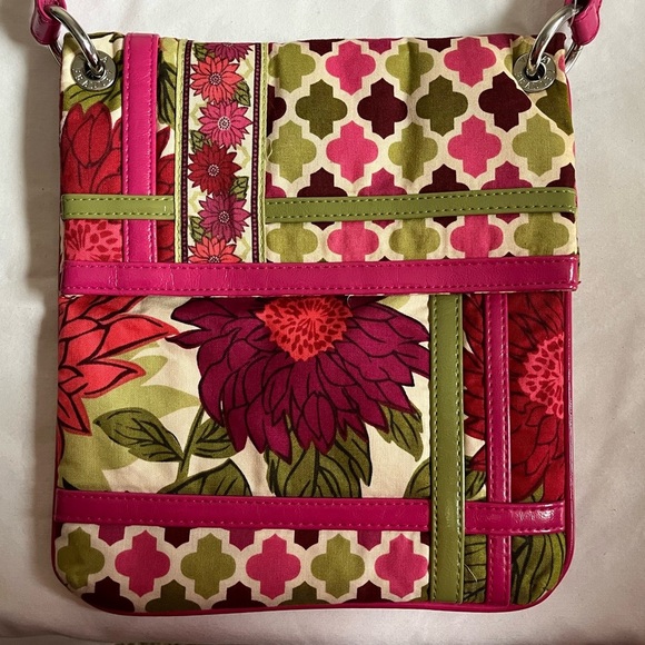 VTG Vera Bradley Hello Dahlia Flip Hipster Long Strap Crossbody EUC - Picture 8 of 11